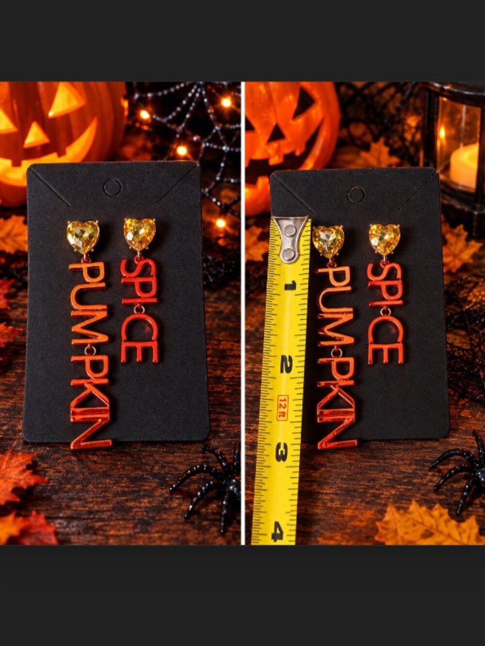 Pumpkin Spice Mixmatch Earrings NWOT